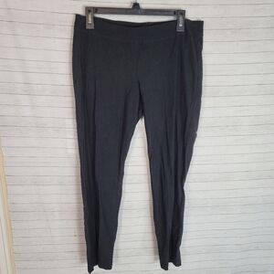 EILEEN FISHER BLACK CREPE LEGGINGS, SZ MEDIUM